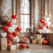 Kate Saint Valentin Ballons Fleurs Boîtes en bois Toile de fond conçue par Emetselch - Kate Backdrop FR