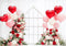 Kate Saint Valentin Cœur Ballons Roses Toile de fond conçue par Patty Roberts - Kate Backdrop FR