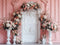 Kate Saint Valentin Roses Colonnes Mur Rétro Toile de fond conçue par Patty Roberts - Kate Backdrop FR