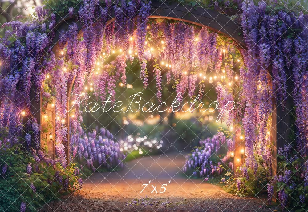 Kate Printemps Fée Glycine Arche Lumières Toile de fond conçue par Emetselch - Kate Backdrop FR