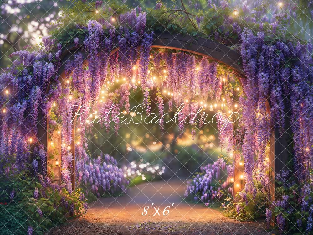 Kate Printemps Fée Glycine Arche Lumières Toile de fond conçue par Emetselch - Kate Backdrop FR