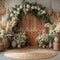 Kate Bohème Fleur Arche Porte en bois Toile de fond conçue par Emetselch - Kate Backdrop FR