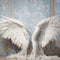 Kate Ailes d'ange Blanc Mur Vintage Portrait Toile de fond conçue par Emetselch - Kate Backdrop FR