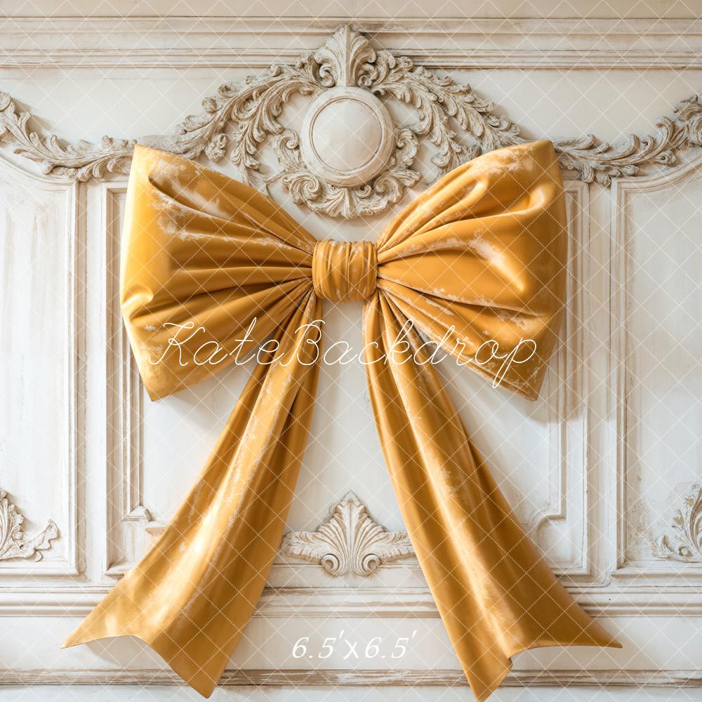 Kate Nœud Jaune Mur Vintage Élégant Toile de fond conçue par Emetselch - Kate Backdrop FR