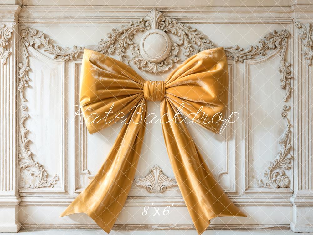 Kate Nœud Jaune Mur Vintage Élégant Toile de fond conçue par Emetselch - Kate Backdrop FR