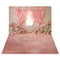 Kate Fleurs Rose Fenêtre Rideau Nœud Toile de fond+Dégradé Rose & Blanc Sol Toile de fond - Kate Backdrop FR