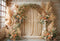 Kate Bohème Fleurs Arche Fenêtre Beige Toile de fond conçue par Emetselch - Kate Backdrop FR