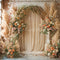 Kate Bohème Fleurs Arche Fenêtre Beige Toile de fond conçue par Emetselch - Kate Backdrop FR