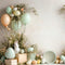 Kate Pâques Œufs Lapin Ballons Pastel Toile de fond conçue par Patty Roberts - Kate Backdrop FR