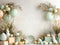Kate Pâques Œufs Lapin Ballons Pastel Toile de fond conçue par Patty Roberts - Kate Backdrop FR