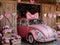 Kate Voiture Vintage Rose Saint-Valentin Toile de fond conçue par Patty Roberts - Kate Backdrop FR