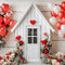 Kate Saint Valentin Ballon Fleurs Maison Toile de fond conçue par Patty Roberts - Kate Backdrop FR