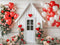 Kate Saint Valentin Ballon Fleurs Maison Toile de fond conçue par Patty Roberts - Kate Backdrop FR