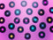 Kate Rétro Vinyle Disco Violet Toile de fond conçue par Patty Roberts - Kate Backdrop FR