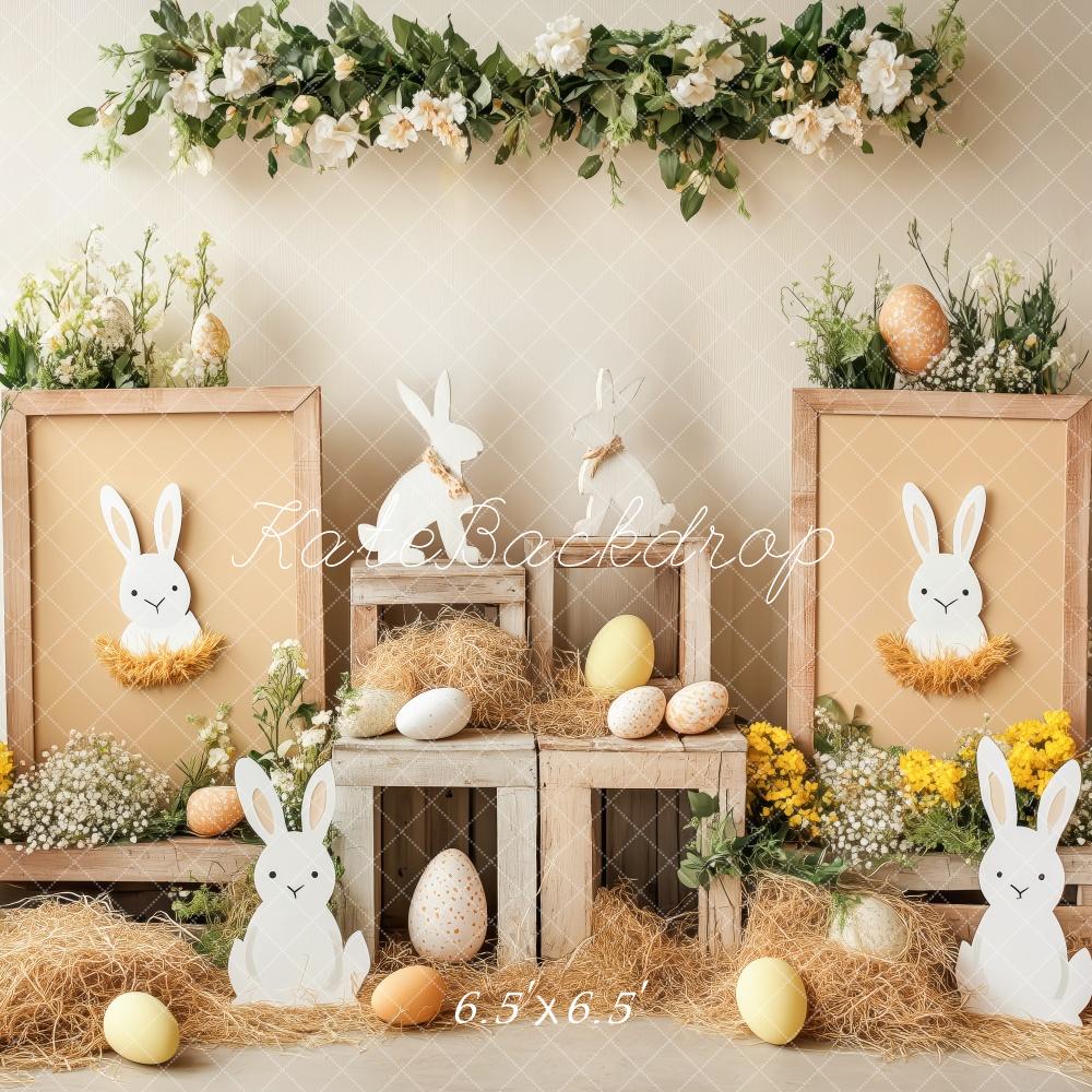 Kate Lapin Oeufs de Pâques Rustique Toile de fond conçue par Patty Roberts - Kate Backdrop FR