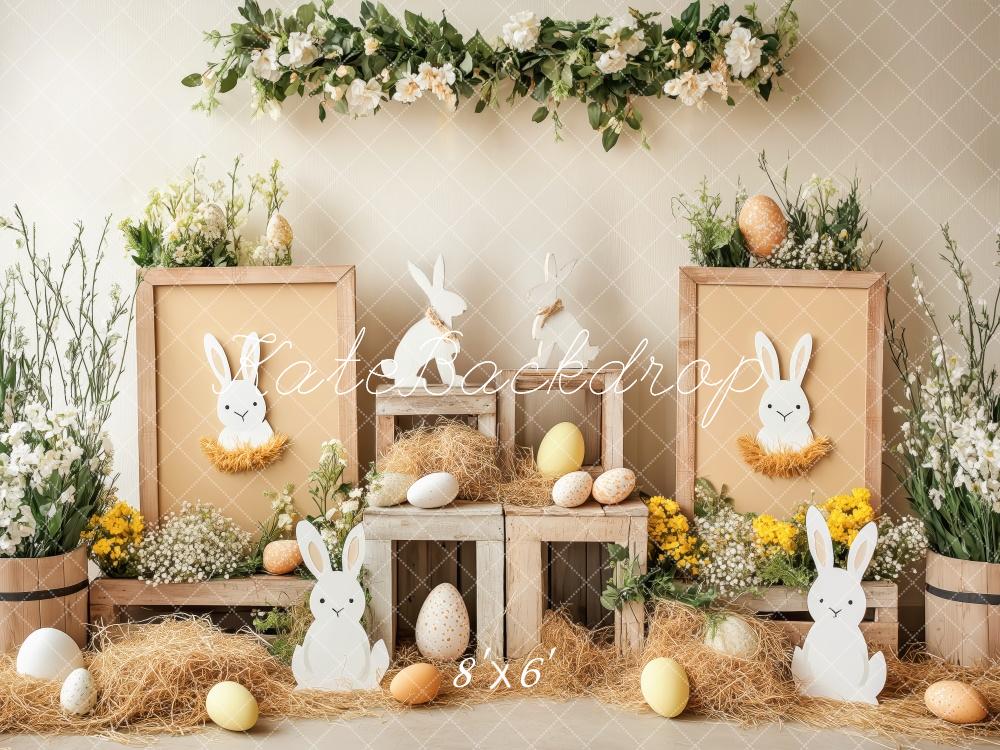 Kate Lapin Oeufs de Pâques Rustique Toile de fond conçue par Patty Roberts - Kate Backdrop FR