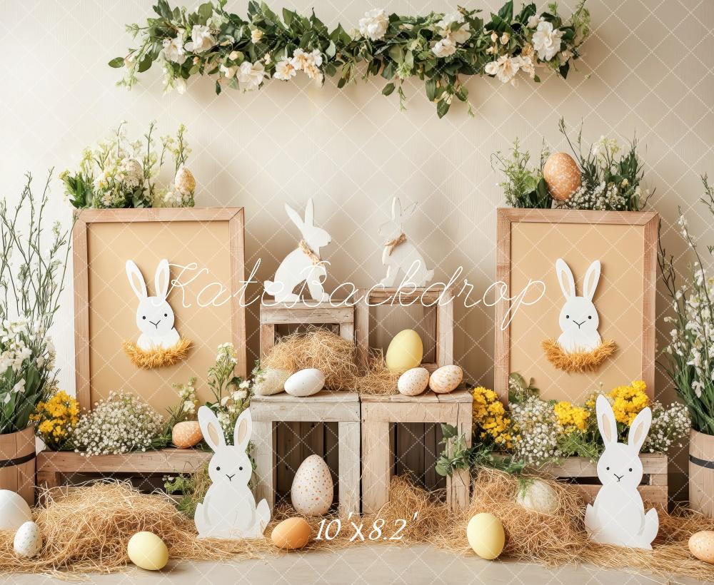 Kate Lapin Oeufs de Pâques Rustique Toile de fond conçue par Patty Roberts - Kate Backdrop FR