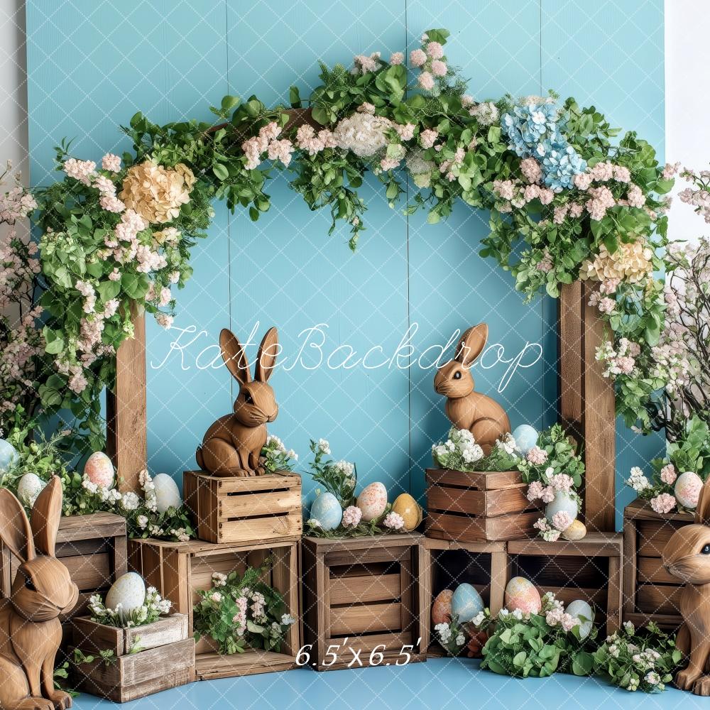 Kate Printemps Lapin Jardin Arche Toile de fond conçue par Patty Roberts - Kate Backdrop FR