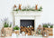 Kate Pâques Cheminée Blanc Oeufs Bois Toile de fond conçue par Patty Roberts - Kate Backdrop FR