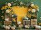 Kate Printemps Mouton Jaune Fleurs Toile de fond conçue par Patty Roberts - Kate Backdrop FR