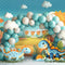 Kate Dinosaure Ballons Arche Cake Smash Toile de fond conçue par Laura Bybee - Kate Backdrop FR