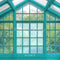 Kate Serre Bleu Sarcelle Fenêtre Printemps Toile de fond conçue par Mini MakeBelieve - Kate Backdrop FR