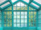 Kate Serre Bleu Sarcelle Fenêtre Printemps Toile de fond conçue par Mini MakeBelieve - Kate Backdrop FR