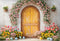 Kate Pâques Arche Fleurs Porte Jaune Toile de fond conçue par Emetselch - Kate Backdrop FR
