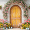 Kate Pâques Arche Fleurs Porte Jaune Toile de fond conçue par Emetselch - Kate Backdrop FR