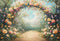Kate Printemps Arche de Fleurs Jardin Chemin Toile de fond conçue par GQ - Kate Backdrop FR