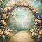 Kate Printemps Arche de Fleurs Jardin Chemin Toile de fond conçue par GQ - Kate Backdrop FR