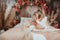 Kate Bohème Beige Fleurs Macramé Toile de fond conçue par Emetselch - Kate Backdrop FR