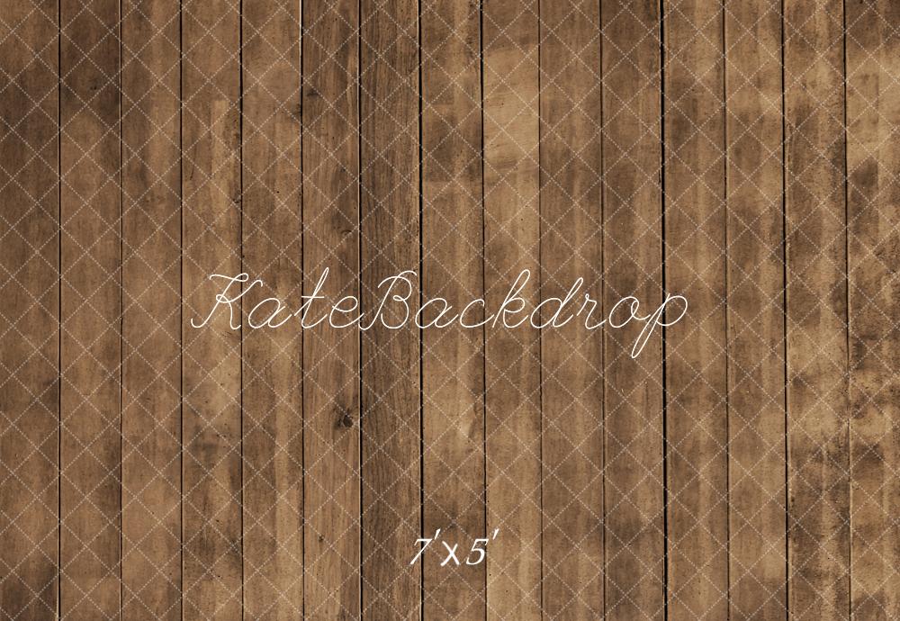 Kate Rustique Planche de bois Marron Sol Toile de fond conçue par Kate Image - Kate Backdrop FR