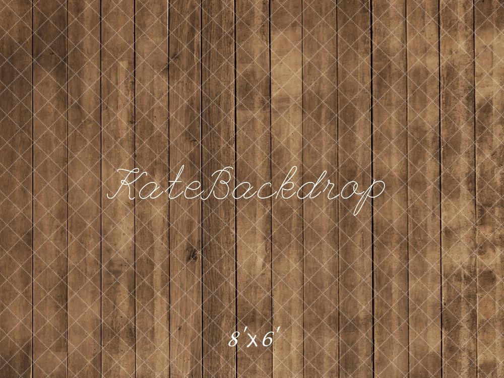 Kate Rustique Planche de bois Marron Sol Toile de fond conçue par Kate Image - Kate Backdrop FR