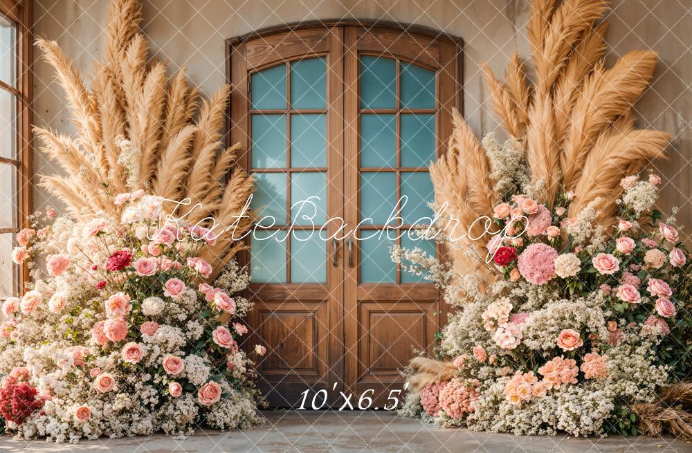 Kate Bohème Fleurs Porte Mariage Toile de fond conçue par Emetselch - Kate Backdrop FR