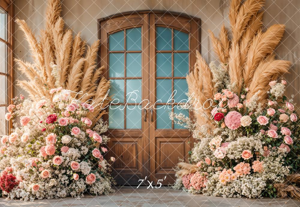 Kate Bohème Fleurs Porte Mariage Toile de fond conçue par Emetselch - Kate Backdrop FR