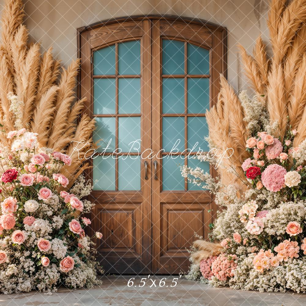 Kate Bohème Fleurs Porte Mariage Toile de fond conçue par Emetselch - Kate Backdrop FR