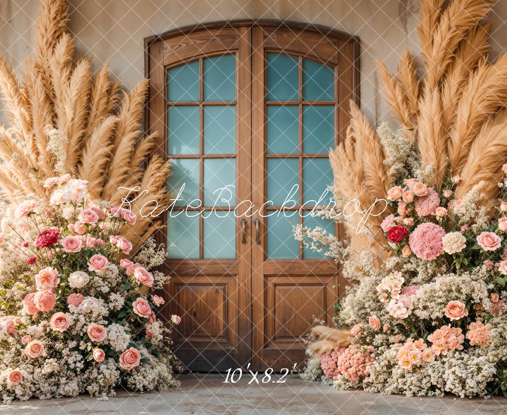 Kate Bohème Fleurs Porte Mariage Toile de fond conçue par Emetselch - Kate Backdrop FR