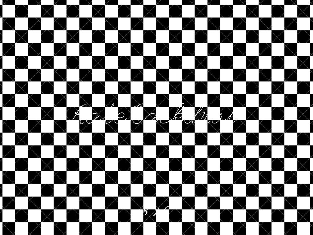 Kate Noir & Blanc Motif à Carreaux Toile de fond conçue par Mandy Ringe - Kate Backdrop FR