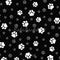 Kate Noir & Blanc Motif de Patte Toile de fond conçue par Mandy Ringe - Kate Backdrop FR