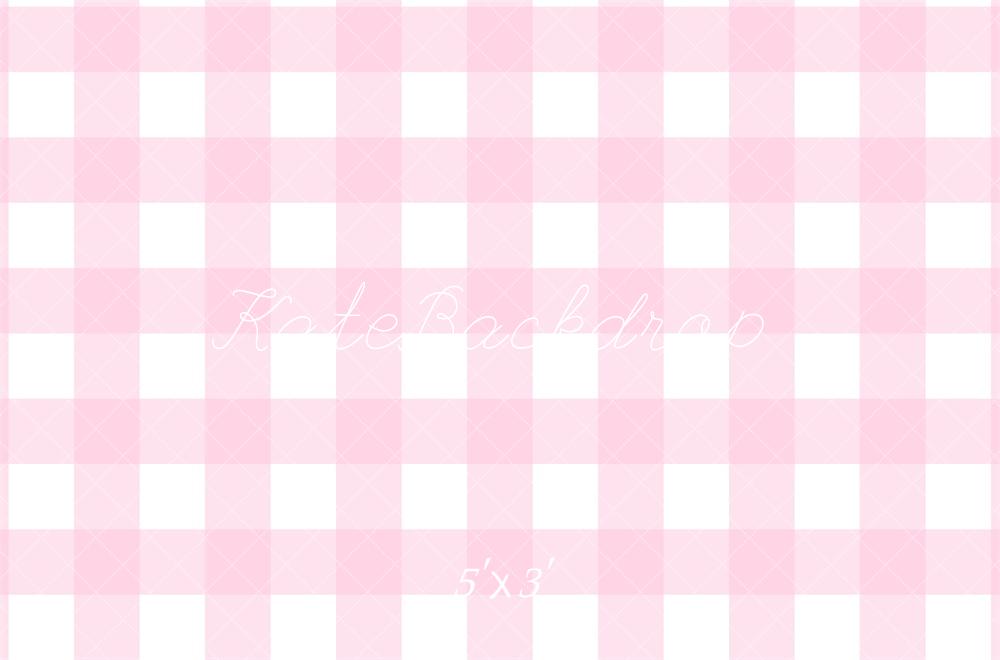 Kate Rose clair Motif à Carreaux Toile de fond conçue par Mandy Ringe - Kate Backdrop FR
