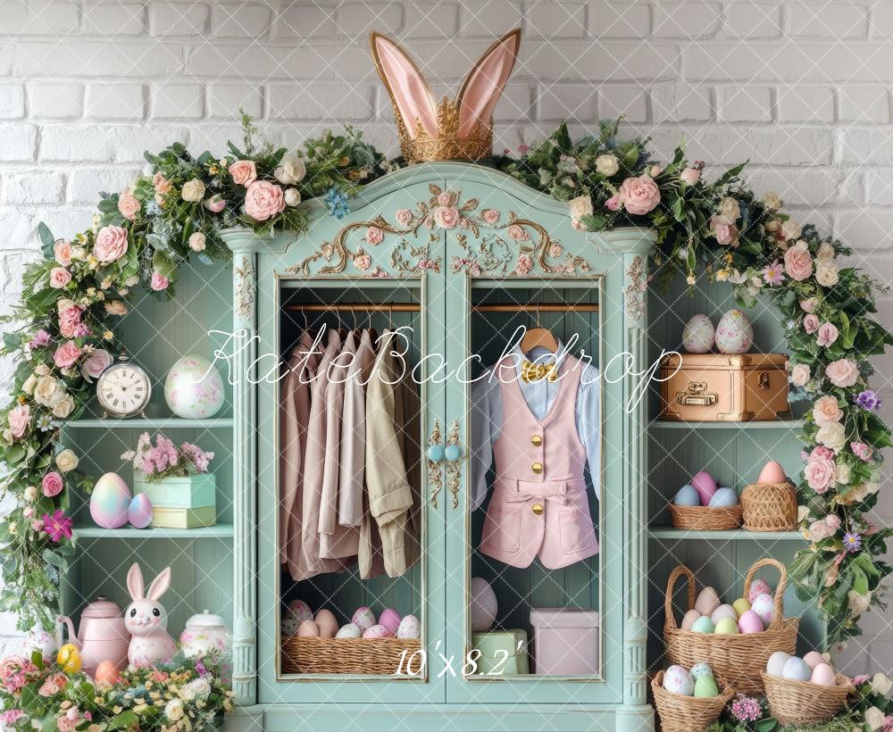 Kate Pâques Lapin Œufs Garde-robe Toile de fond conçue par Mini MakeBelieve - Kate Backdrop FR