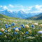 Kate Printemps Montagne Fleurs Toile de fond conçue par Mini MakeBelieve - Kate Backdrop FR