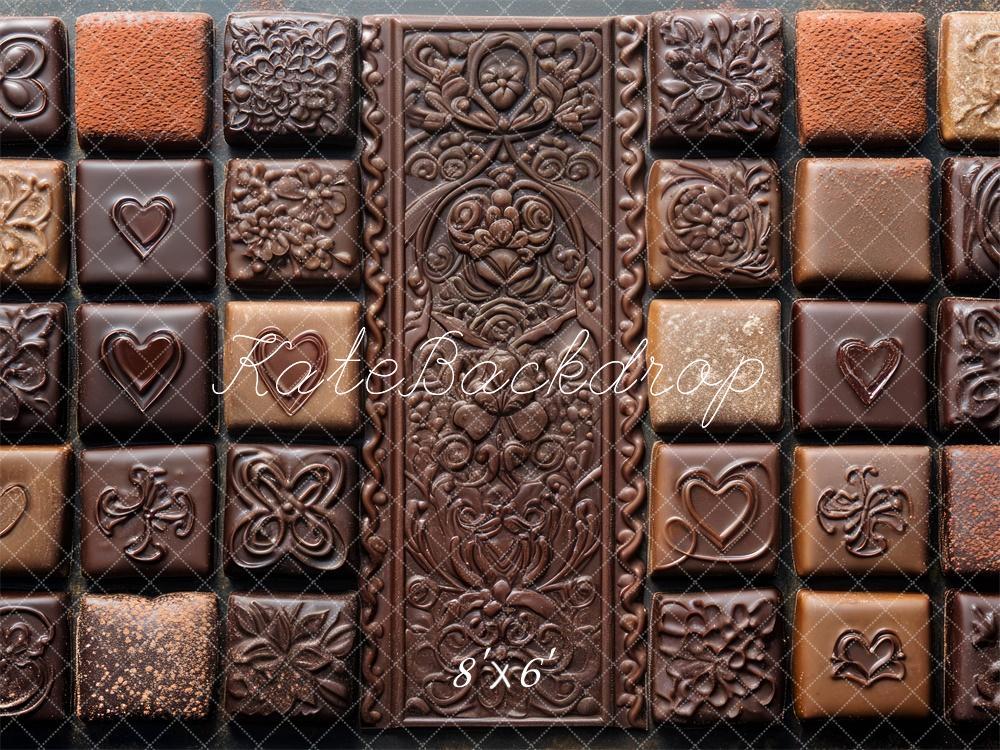 Kate Chocolat Motif Dessert Sol Toile de fond conçue par Mini MakeBelieve - Kate Backdrop FR