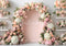 Kate Mariage Printemps Fleur Arche Rose Toile de fond conçue par Mini MakeBelieve - Kate Backdrop FR