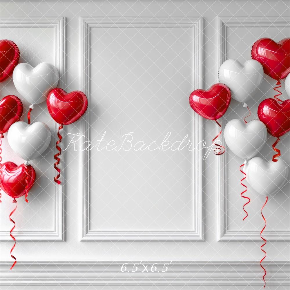 Kate Saint-Valentin Ballons Mur Rétro Toile de fond conçue par Mini MakeBelieve - Kate Backdrop FR