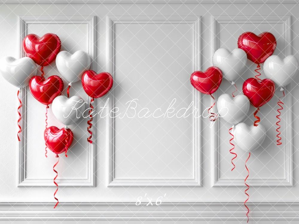 Kate Saint-Valentin Ballons Mur Rétro Toile de fond conçue par Mini MakeBelieve - Kate Backdrop FR