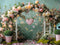 Kate Fleurs Arche Jardin Fée Enfant Toile de fond conçue par Mini MakeBelieve - Kate Backdrop FR
