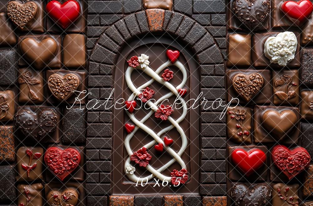 Kate Saint Valentin Chocolat Arche Toile de fond conçue par Mini MakeBelieve - Kate Backdrop FR
