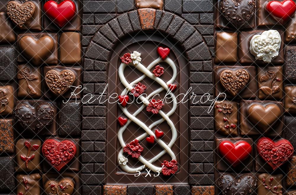 Kate Saint Valentin Chocolat Arche Toile de fond conçue par Mini MakeBelieve - Kate Backdrop FR